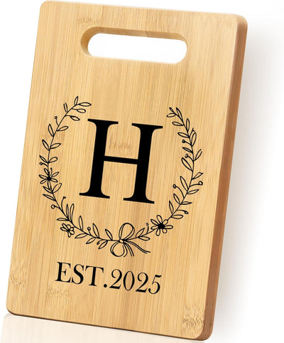 Tabla cortar personalizada con monograma regalo