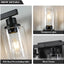 Lámpara tocad. baño 6 luces 38pulg negra industrial