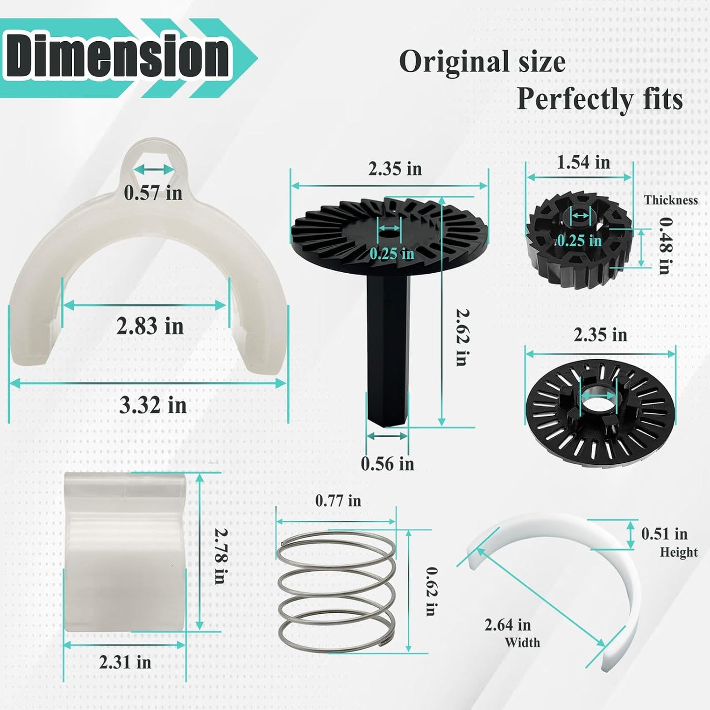 Kit repuesto oscilador limpiador piscina spa 6 Pzas