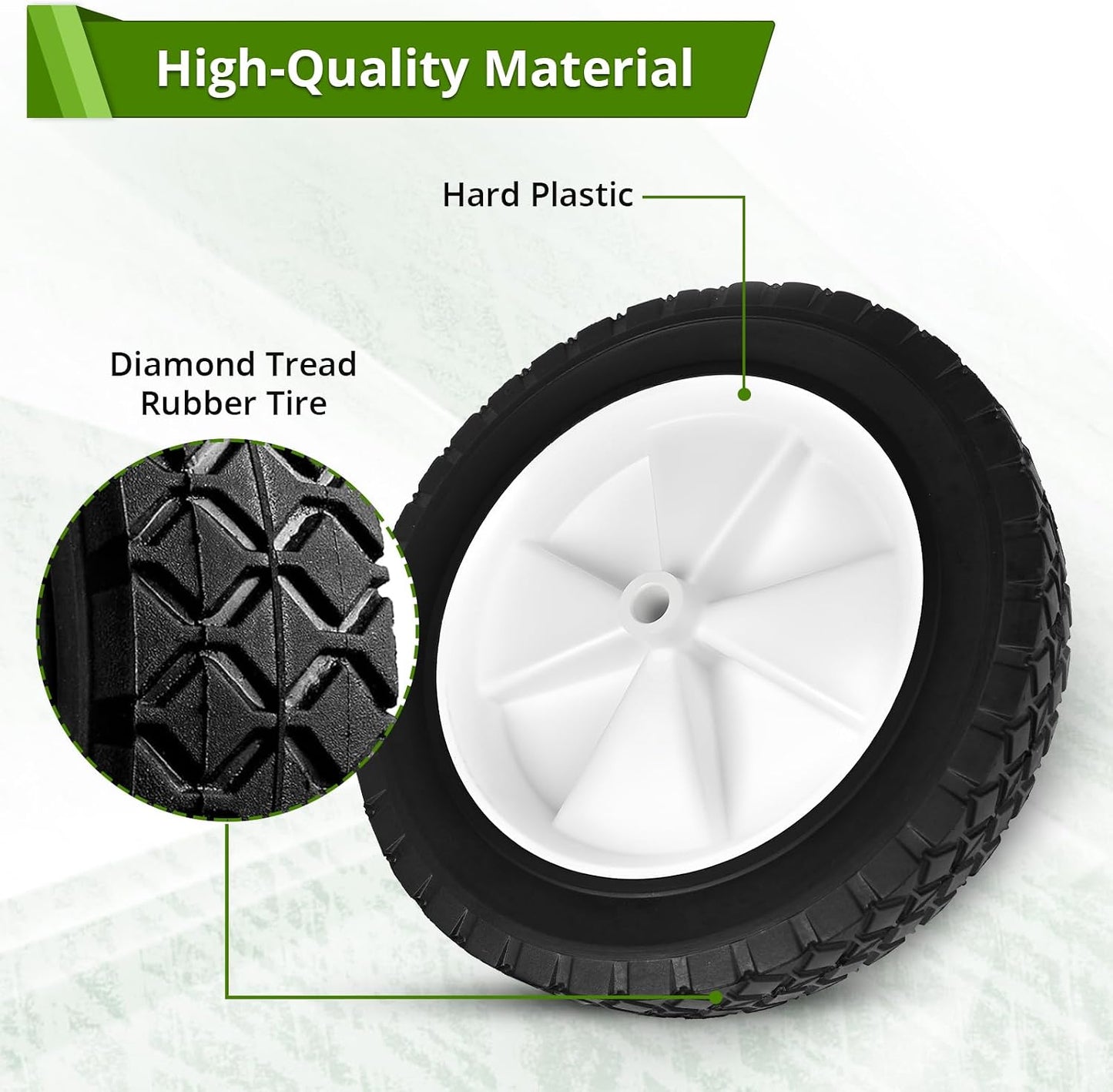 Ruedas 10" universales para cortacésped carretilla 2 Uds