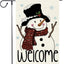 Bandera jardín muñeco nieve 12x18pulg doble cara navideña