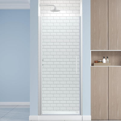 Puerta ducha pivotante sin marco 32.8-34x72pulg vidrio