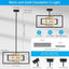 Lámpara colgante geométrica 5 luces negro y dorado