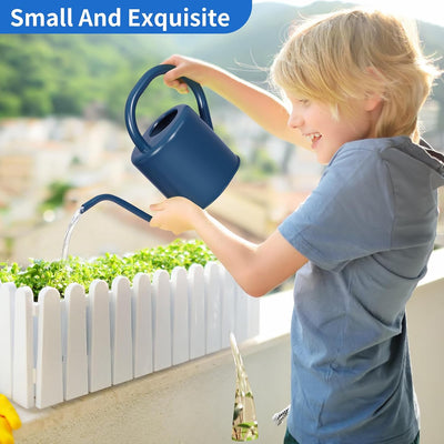 Regadera acero inox 1L boquilla larga con asa para plantas
