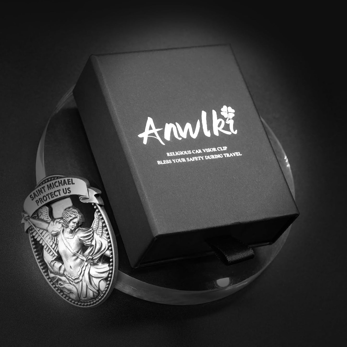Medalla San Miguel para visera automóvil regalo religioso
