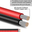 Cable cobre estañado 12AWG 50 ft 2 conductores negro PVC
