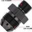 Adaptador 1/4-19 BSPP aluminio negro