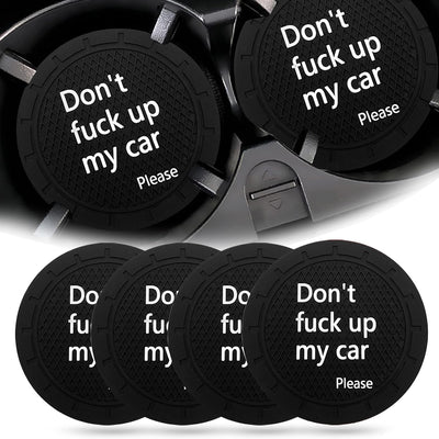 Portavasos antideslizante para auto con decoración