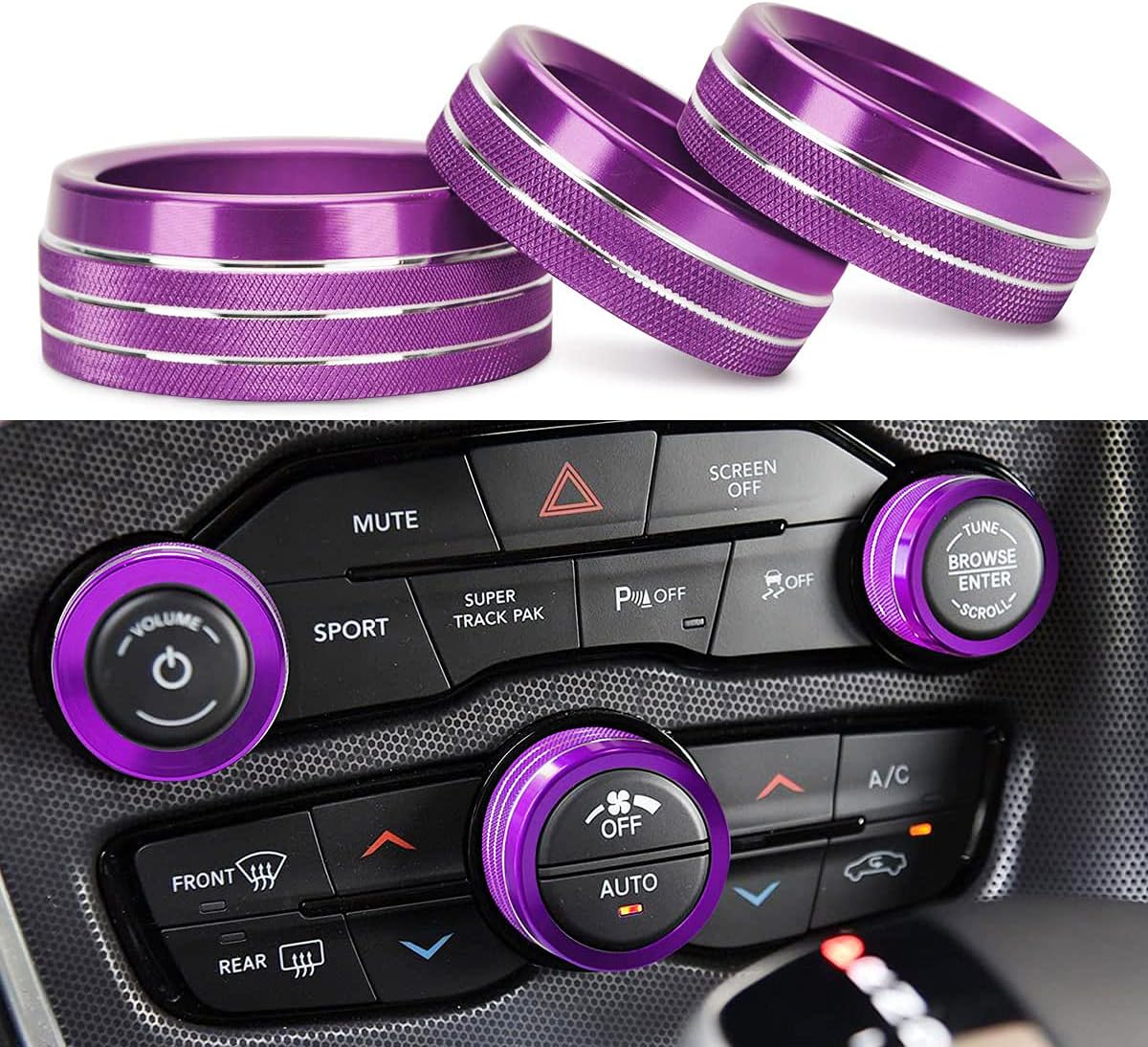 Fundas perilla clima Challenger Charger 300 15-24 morado