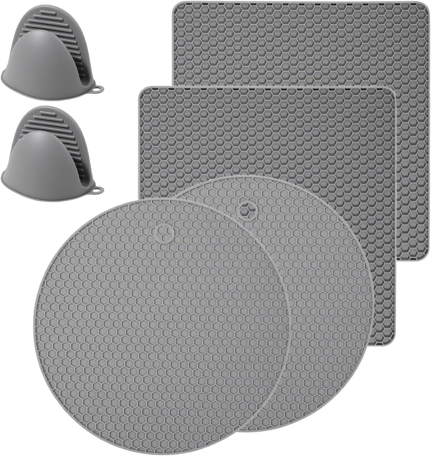 6 Pzas Salvamanteles Silicona Antideslizantes Horno