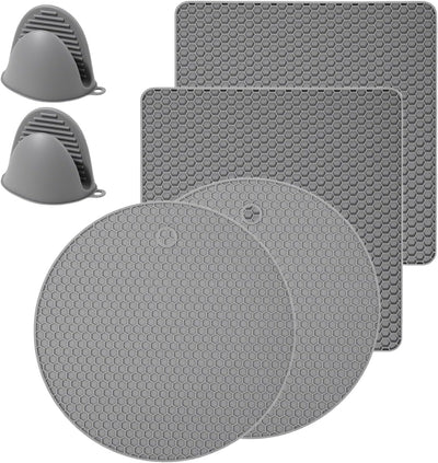 6 Pzas Salvamanteles Silicona Antideslizantes Horno