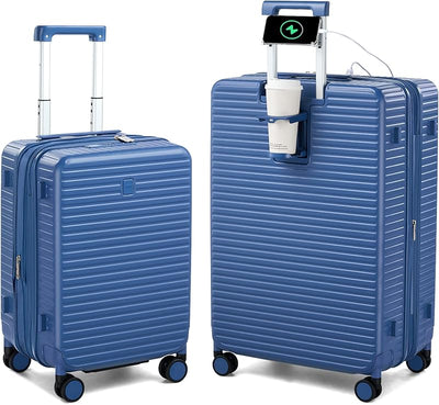 Maleta viaje con portavasos, soporte teléfono y cargador
