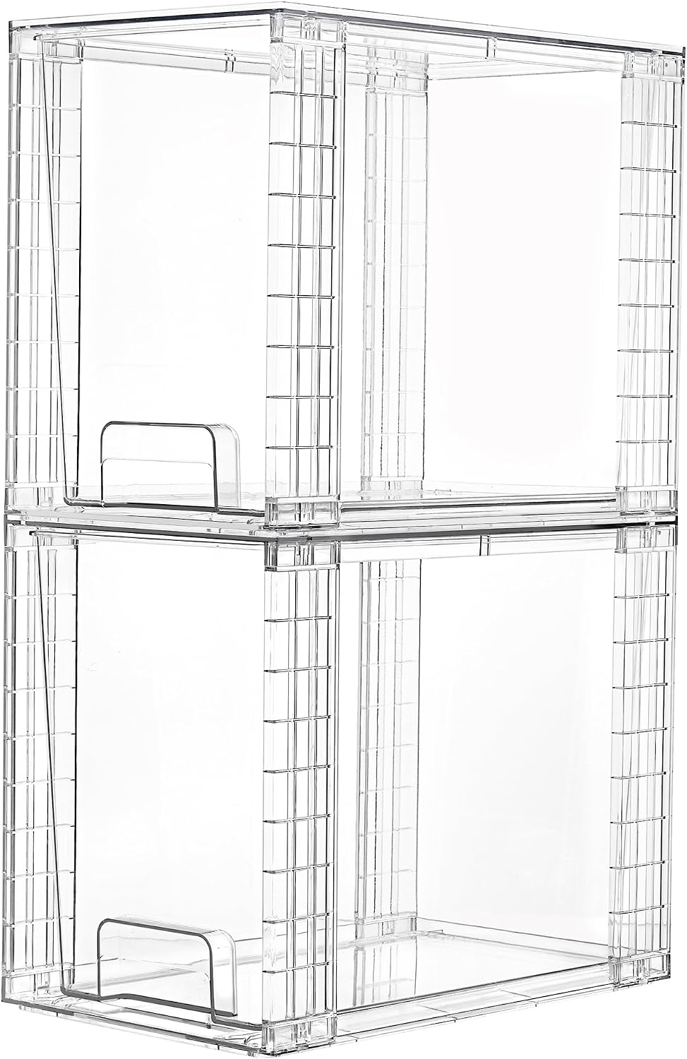 2 Cubos Plástico Almacenamiento 9.7" Transparentes