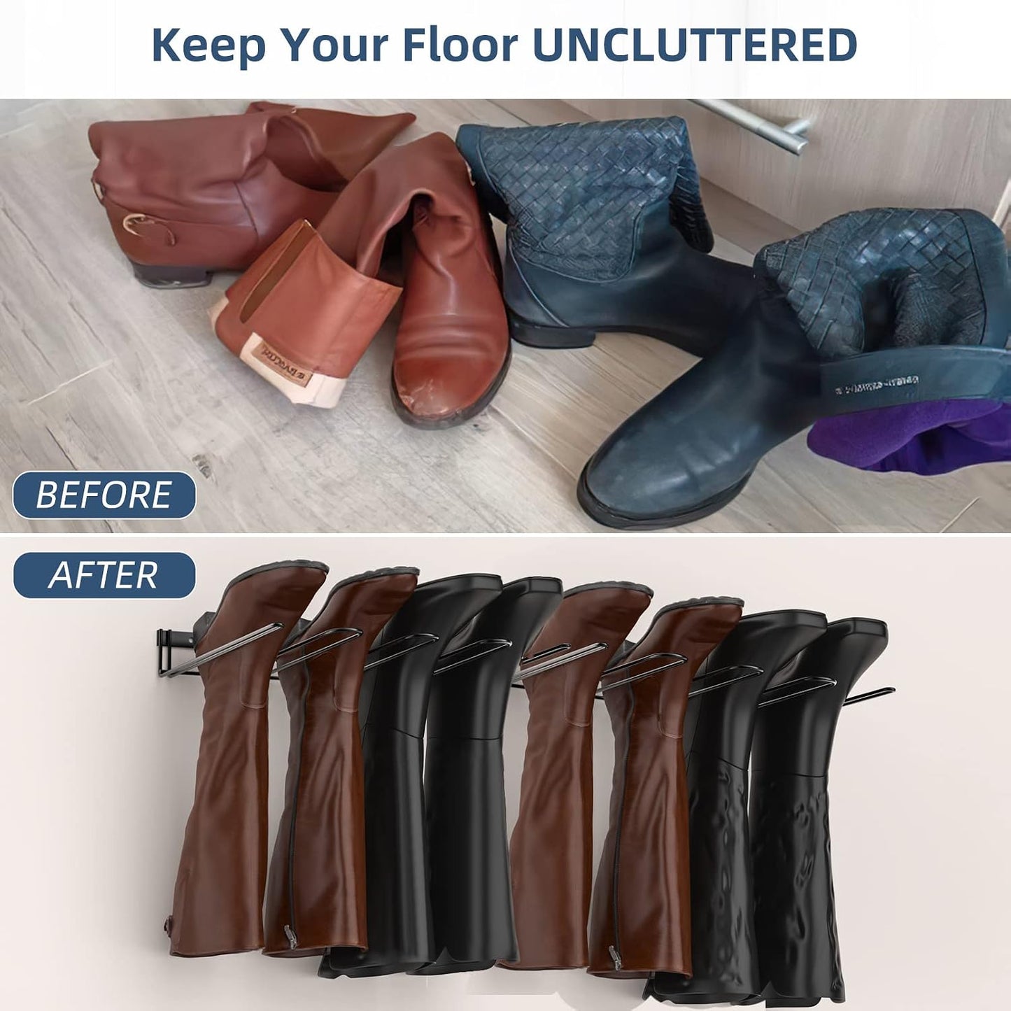 Colgador botas metal para pared soporte alto zapatos garaje