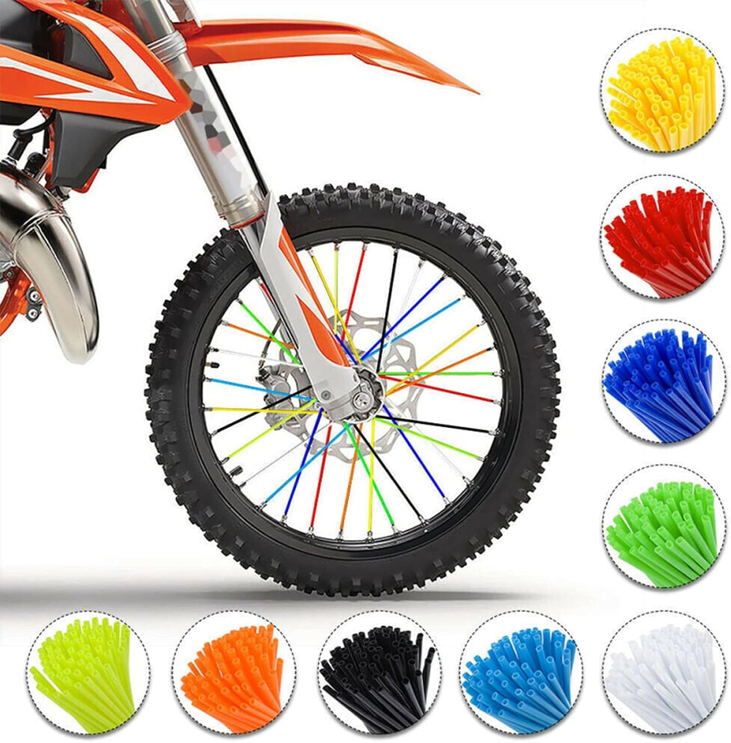 72 Pzas fundas ruedas bicicleta 8-21" decorativas