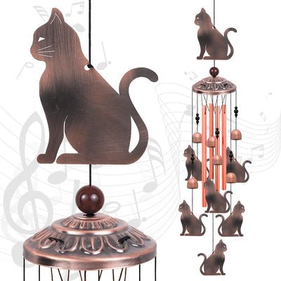 Campanillas viento forma gato regalo mamá abuela