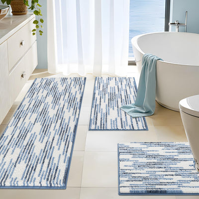 3 Alfombras Baño TPR Antiderrapantes U Absorbentes
