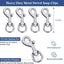 Clips giratorios para asta bandera 5/16pulg metal resistente
