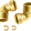 2 Accesorios Latón Push Fit 3/4pulg Con Clip Pex Cobre Cpvc