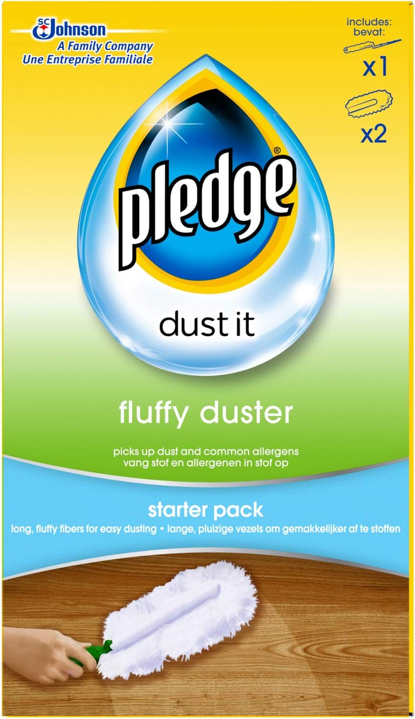 Kit Duster Pledge para limpieza sin esfuerzo 1 mango 2 repuestos