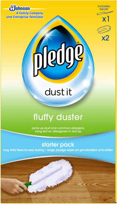 Kit Duster Pledge para limpieza sin esfuerzo 1 mango 2 repuestos