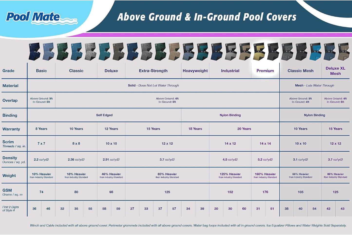 Cubierta piscina ovalada 21x41ft color marrón