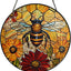 Panales abeja 6" atrapasoles vidrio emplomado arte