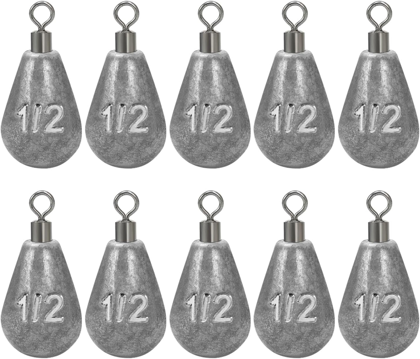 Pesas de pesca giratorias fundición 1/2-8oz agua salada