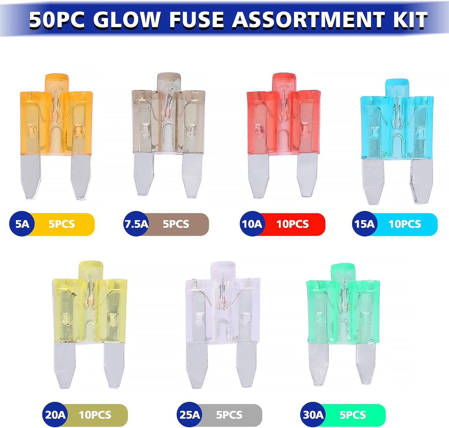Fusible auto-brillo mini 50 pzas para automoción