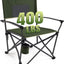 Silla campamento plegable acero 400lbs brazos portavasos