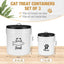 Set 2 Recipientes Metal para Galletas Gato con Tapas