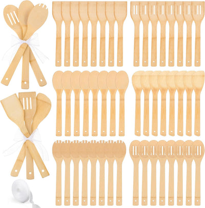 72 Espátulas Bambú 12pulg Utensilios Cocina Set Boda