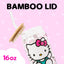 Vaso Hello Kitty vidrio con lazo leche fresa 16oz