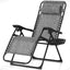 Silla antigravedad reclinable plegable gris