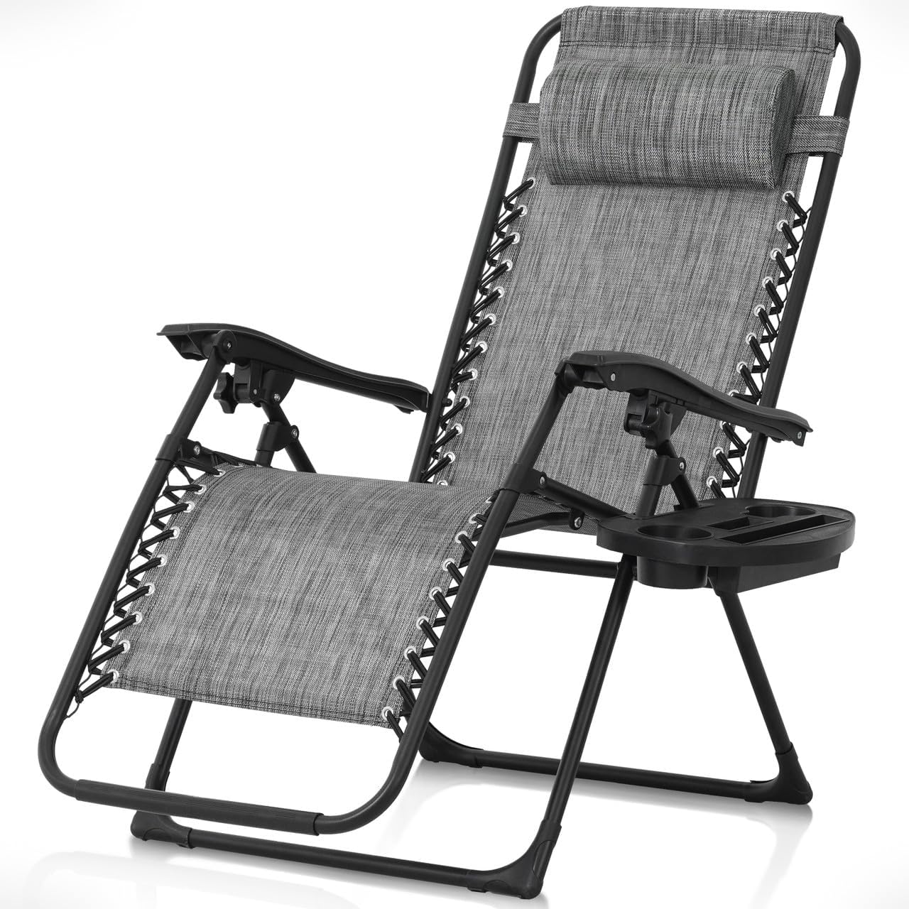 Silla antigravedad reclinable plegable gris