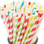 100 Popotes Biodegradables Colores Arco Iris para Jugos y Fiestas
