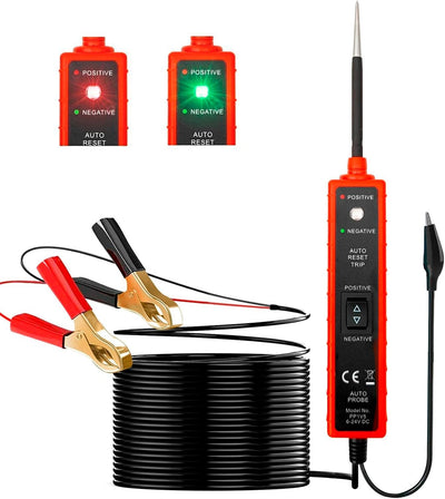 Probador circuito CC 6-24V con LED y protección sobrecarga