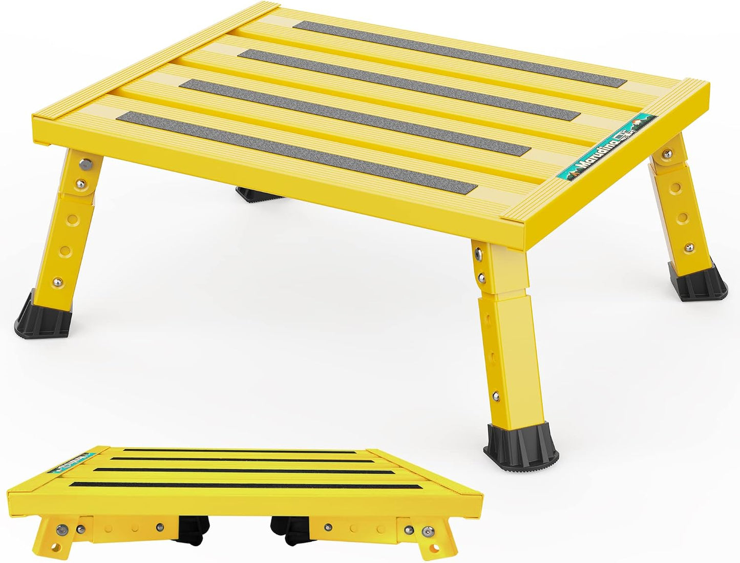 Escalón plegable aluminio 3 niveles antiderrap caravana