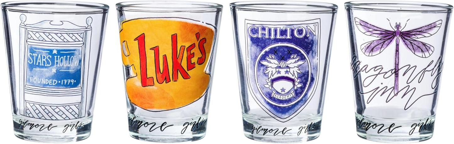 Set 4 Mini Vasos 1.5oz Gilmore Girls