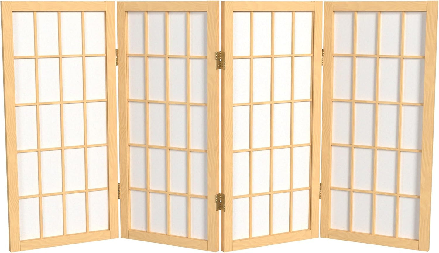 Biombo Shoji portátil 2ft madera natural 6 colores