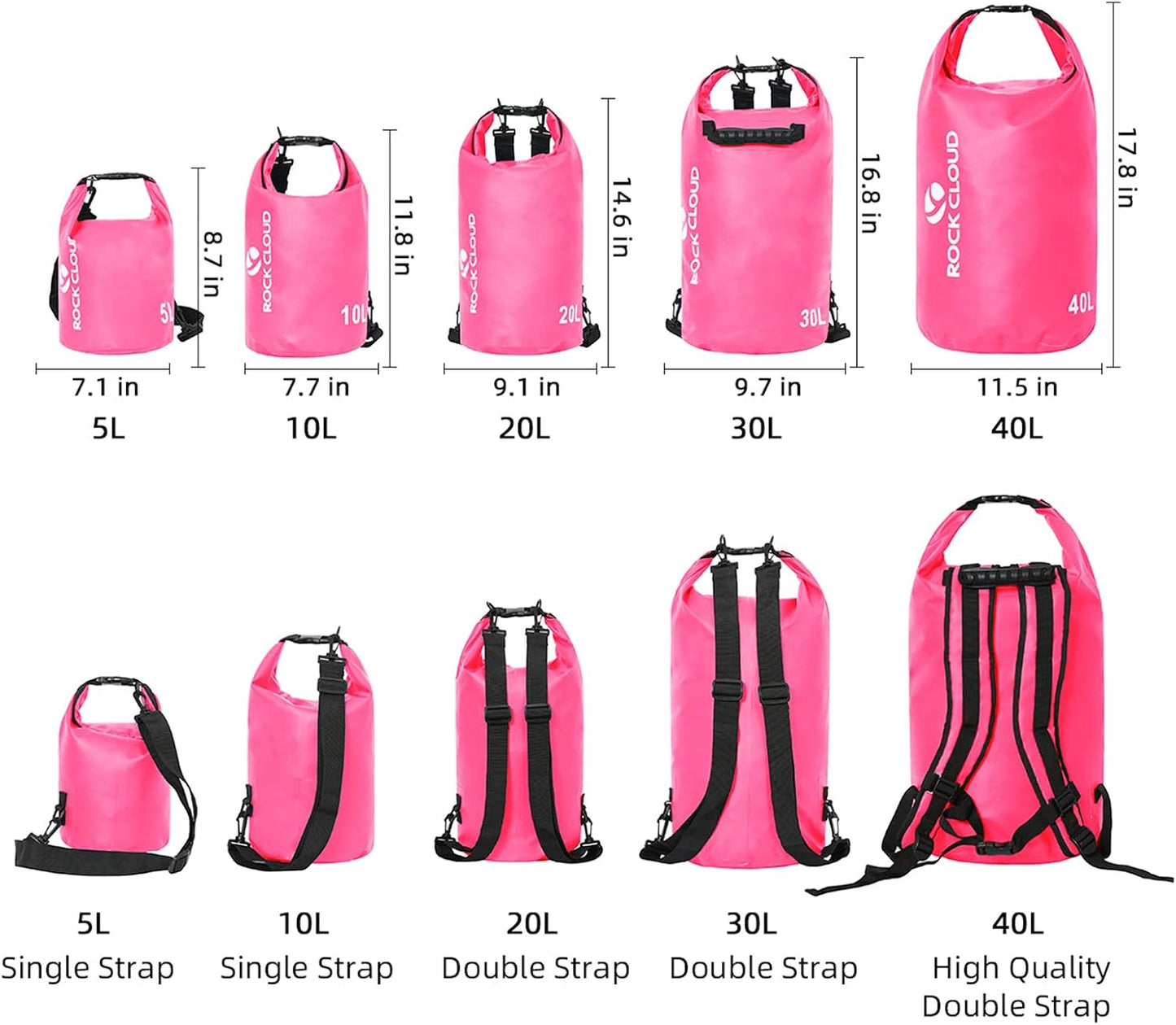 Bolsa impermeable 7.93gal para kayak surf pesca