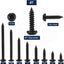 Tornillo madera #7x3/4pulg 100uds cabeza acero inox autorroscante