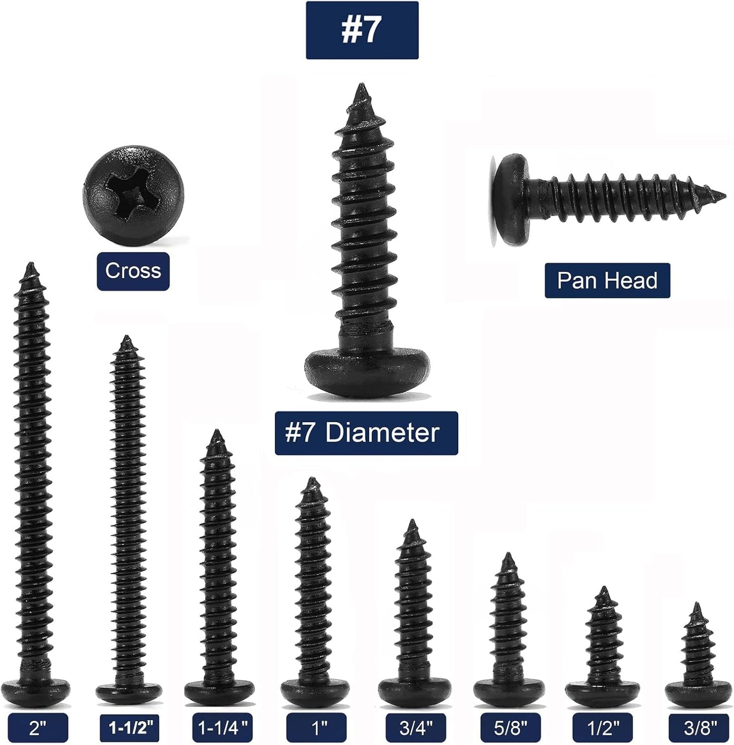 Tornillo madera #7x3/4pulg 100uds cabeza acero inox autorroscante
