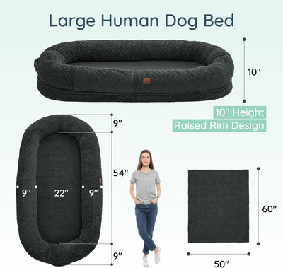 Cama perro piel sintética espuma ortopédica asa gris