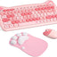 Set 3 teclado mouse gato inalámbrico USB 84 teclas