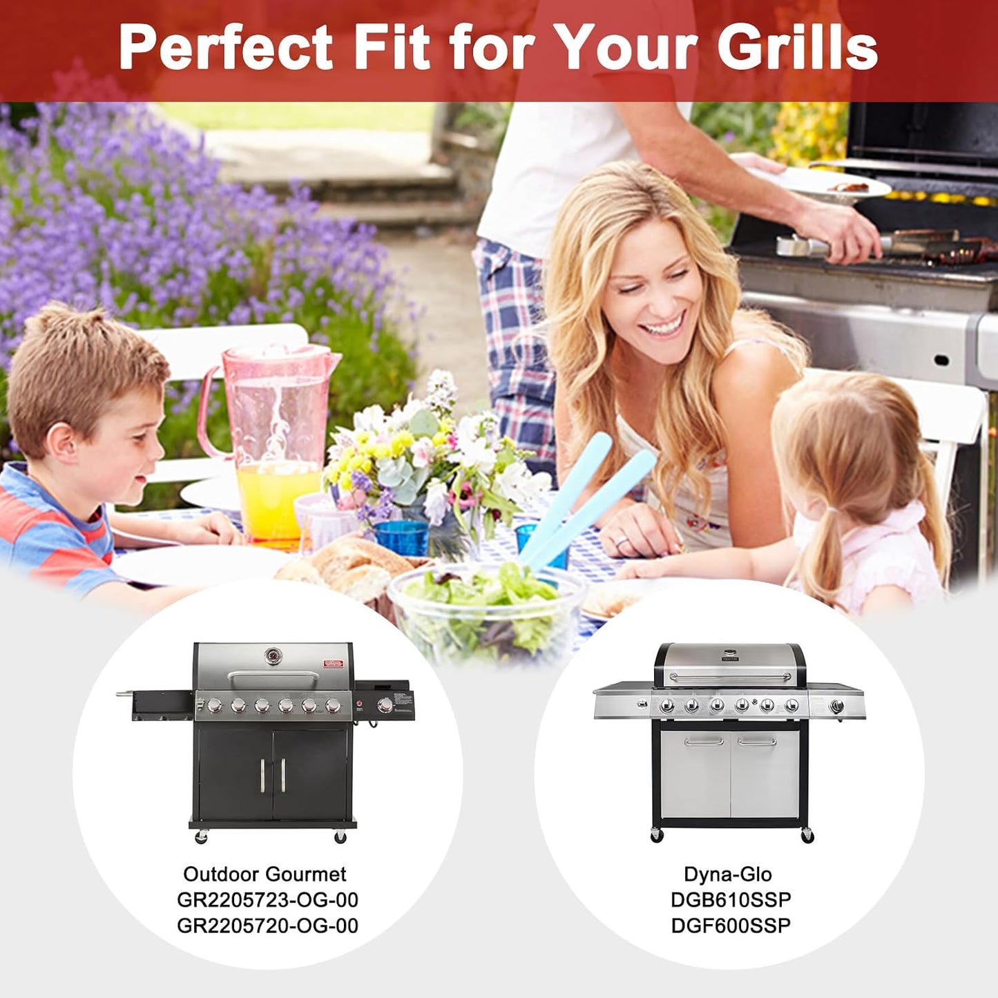 Repuesto parrilla Dyna Glo 6 quemadores pack 6