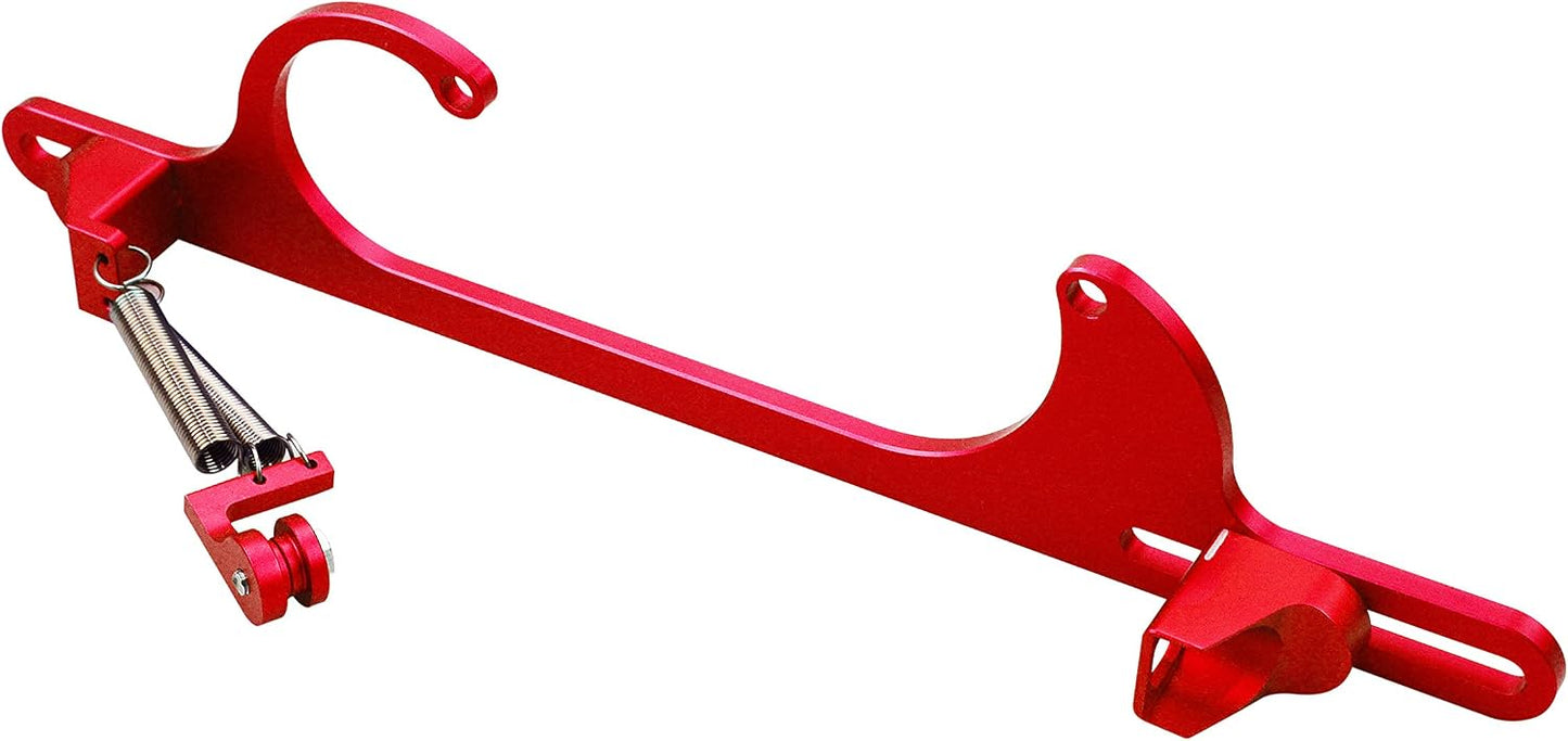 Soporte acelerador aluminio ajustable rojo