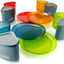 Set mesa compacto para 4 personas con tazas y platos