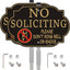 Letrero No Soliciting metal aluminio 12x8" 28" estaca