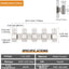 Lámpara pared 5 luces LED níquel cepillado pantalla cristal